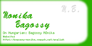 monika bagossy business card