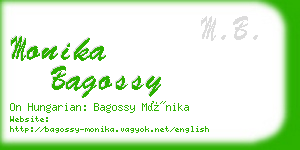 monika bagossy business card